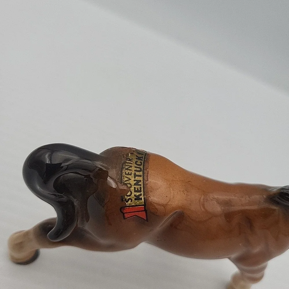 Ceramic Horse Pony Vintage Figurine Brown Western Rodeo Japan